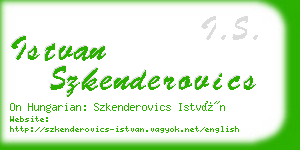 istvan szkenderovics business card